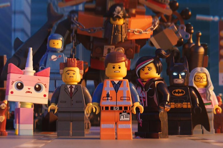 A variety of figurines from the The Lego Movie 2.