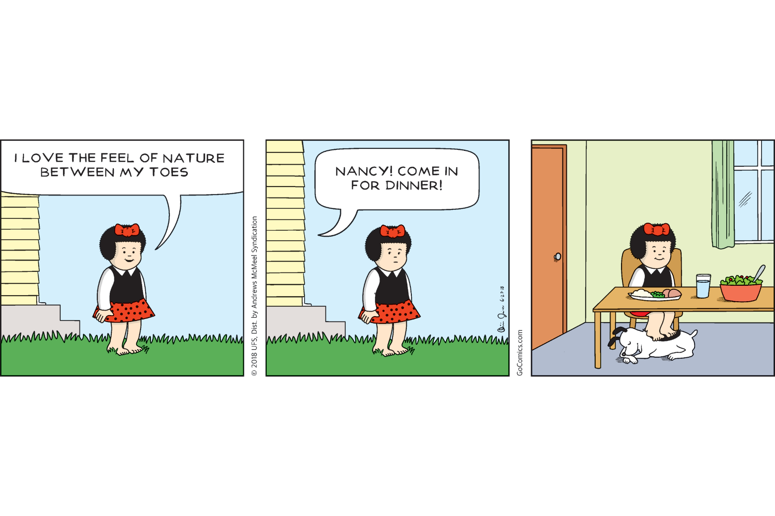 A rare, suspected Poochie appearance in a June 27, 2018, strip.