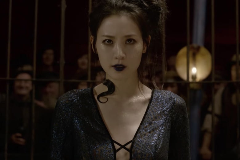 Claudia Kim as Nagini in the new Fantastic Beasts: The Crimes of Grindelwald trailer