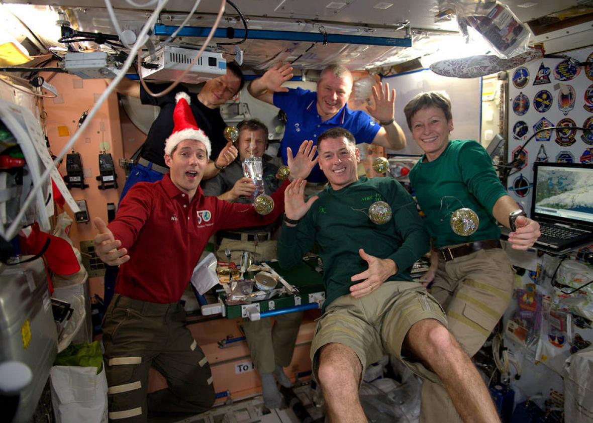 Space Station Crew Celebrates the Holidays