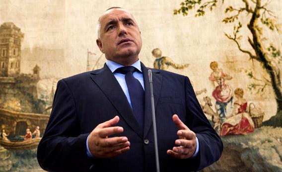 Bulgarian Prime Minister Boiko Borisov gives a press conference in June with his Portuguese counterpart at the Sao Bento palace in Lisbon.