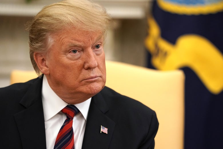 Trump in the Oval Office.
