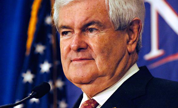 Republican presidential candidate and former Speaker of the House Newt Gingrich.