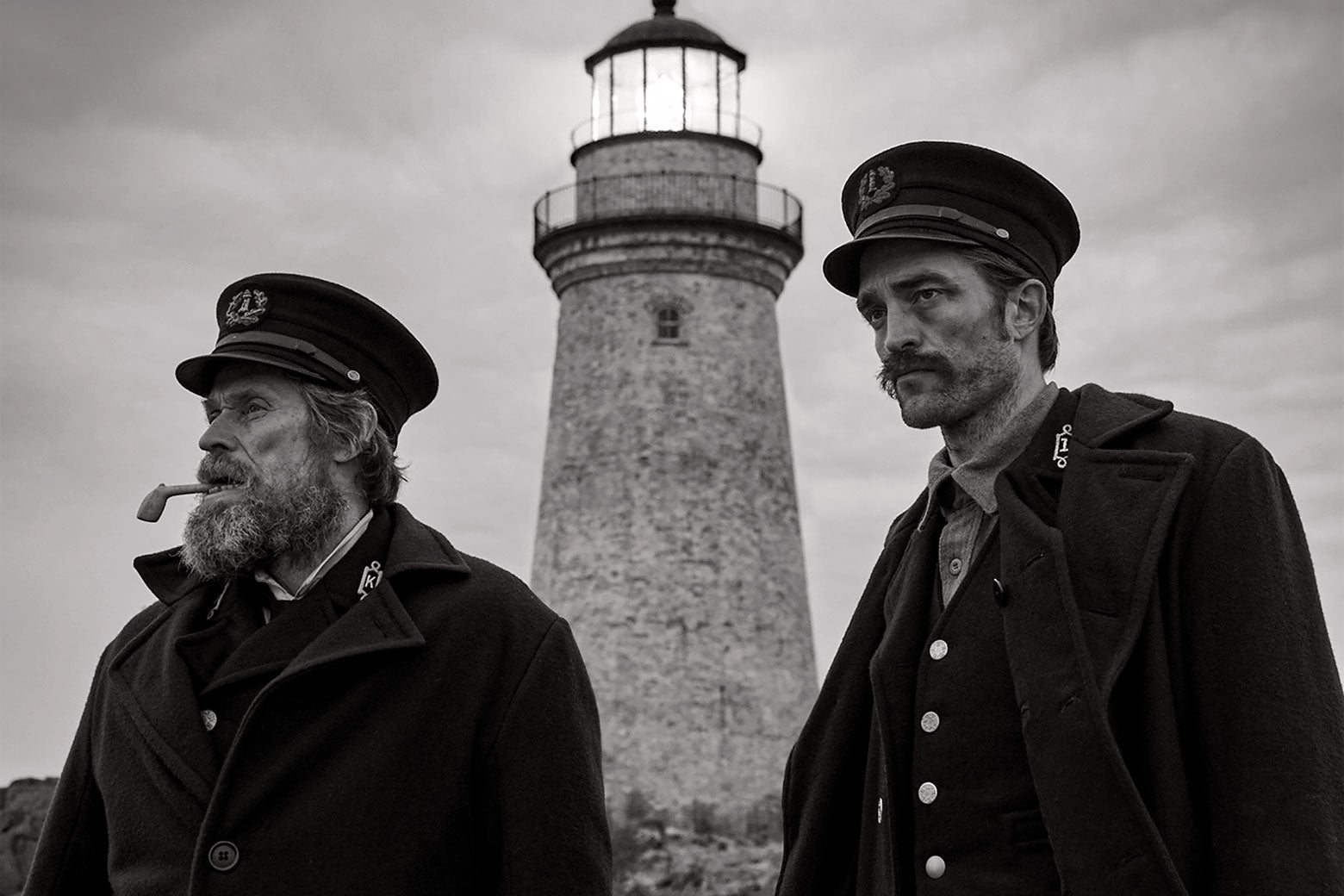 Willem Dafoe and Robert Pattinson in The Lighthouse.