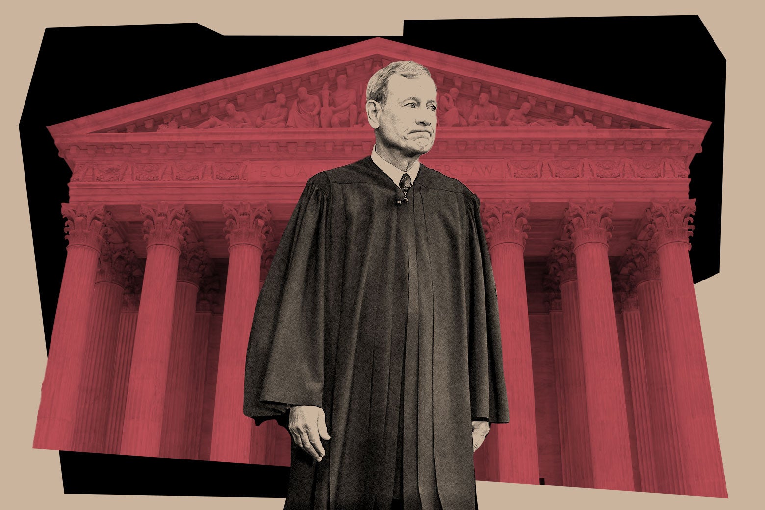 John Roberts in front of the court.
