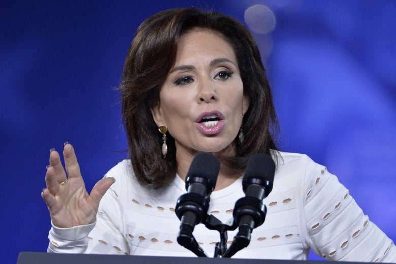 Judge Jeanine Pirro delivers a speech to CPAC earlier this year.