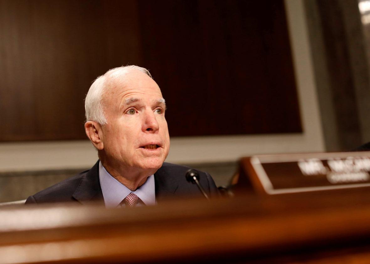 Committee chairman Senator John McCain 