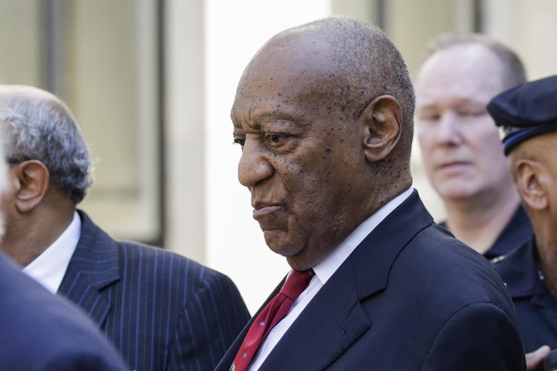 Actor and comedian Bill Cosby comes out of the Courthouse after the verdict in the retrial of his sexual assault case at the Montgomery County Courthouse in Norristown, Pennsylvania on April 26, 2018. - Disgraced television icon Bill Cosby was convicted Thursday of sexual assault by a US jury -- losing a years-long legal battle that was made tougher at retrial as the first celebrity trial of the #MeToo era. (Photo by DOMINICK REUTER / AFP)        (Photo credit should read DOMINICK REUTER/AFP/Getty Images)