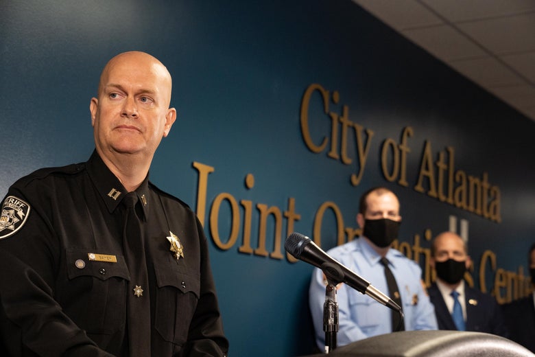 The Public Face of Law Enforcement for the Atlanta Shootings Is Part of the Problem The Public Face of Law Enforcement for the Atlanta Shootings Is Part of the Problem