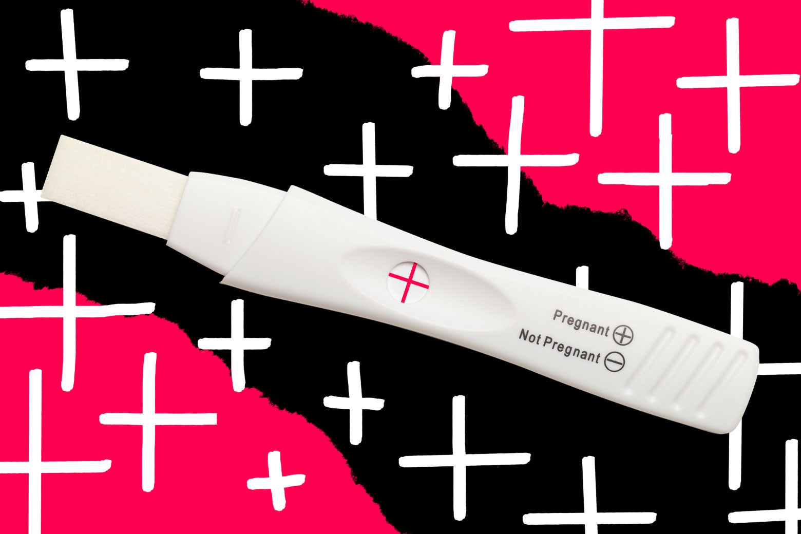 A pregnancy test indicating a positive result.