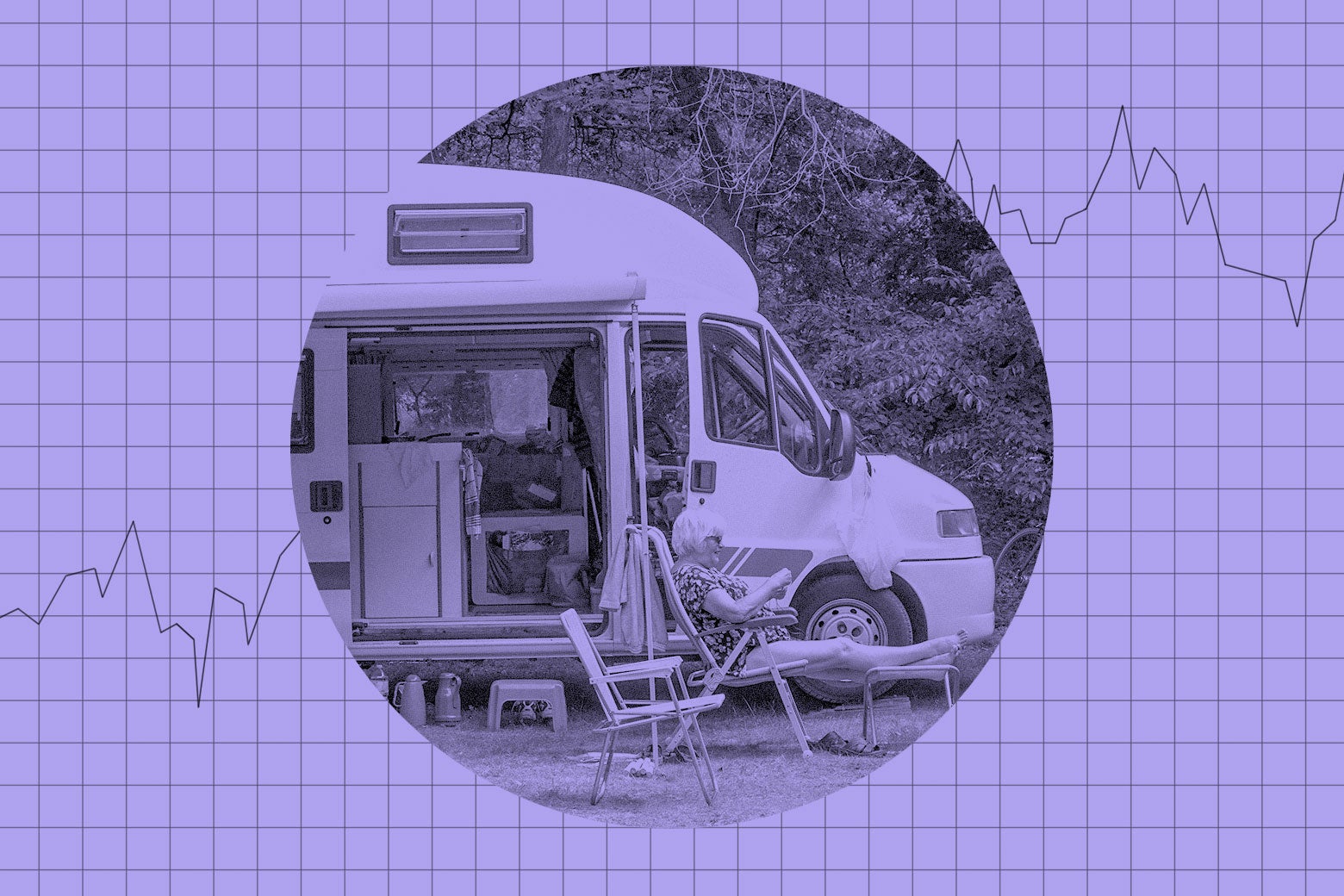 A camper RV.