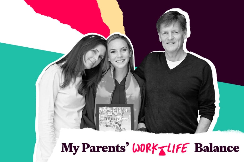 Quinn Lewis with her parents, Tabitha Soren and Michael Lewis.