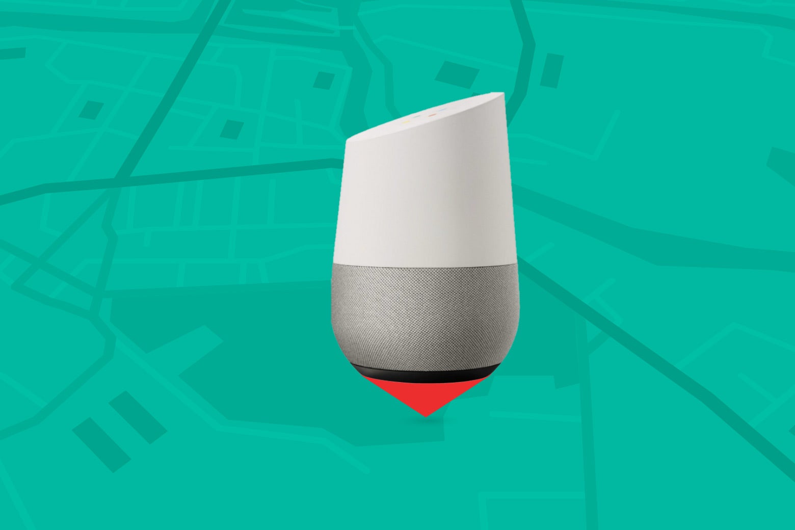 Google Home and map.