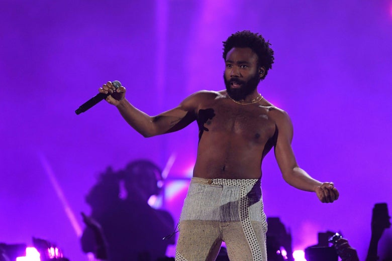 Donald Glover aka Childish Gambino performs on stage during the iHeartRadio Music Festival on Sept. 21, 2018.