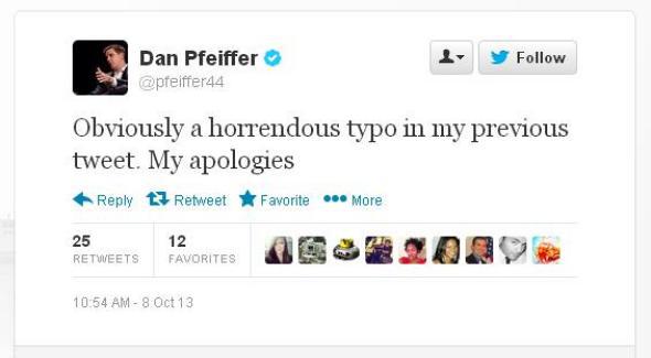 Dan Pfeiffer Twitter typo