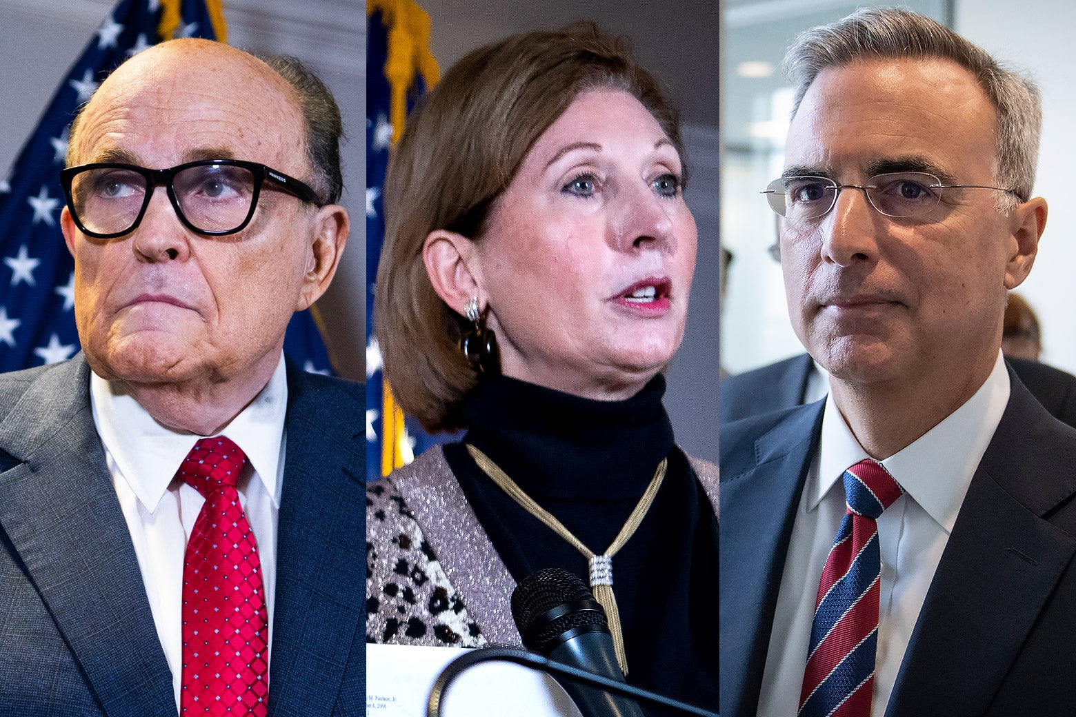 Rudy Giuliani, Sidney Powell, and Pat Cipollone.