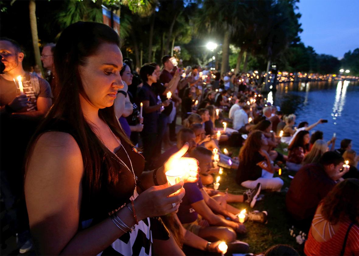 Lake Eola Park: Vigil for Victims of Mass Shooting at Pulse nigh,Lake Eola Park: Vigil for Victims of Mass Shooting at Pulse nightclub