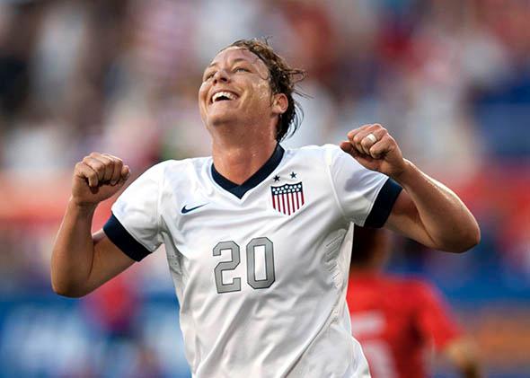 Abby Wambach of the United States.