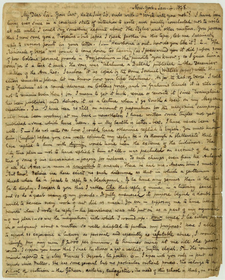 Poe Letter 1