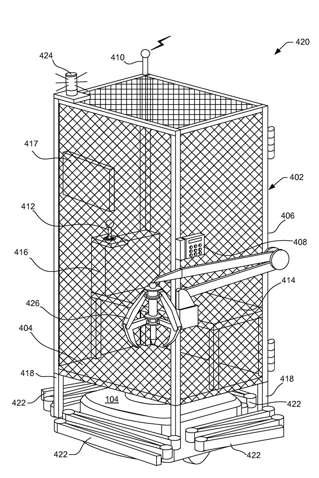 An image of a cage from the Amazon patent.