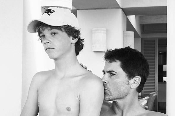 Rob Lowe and his son.
