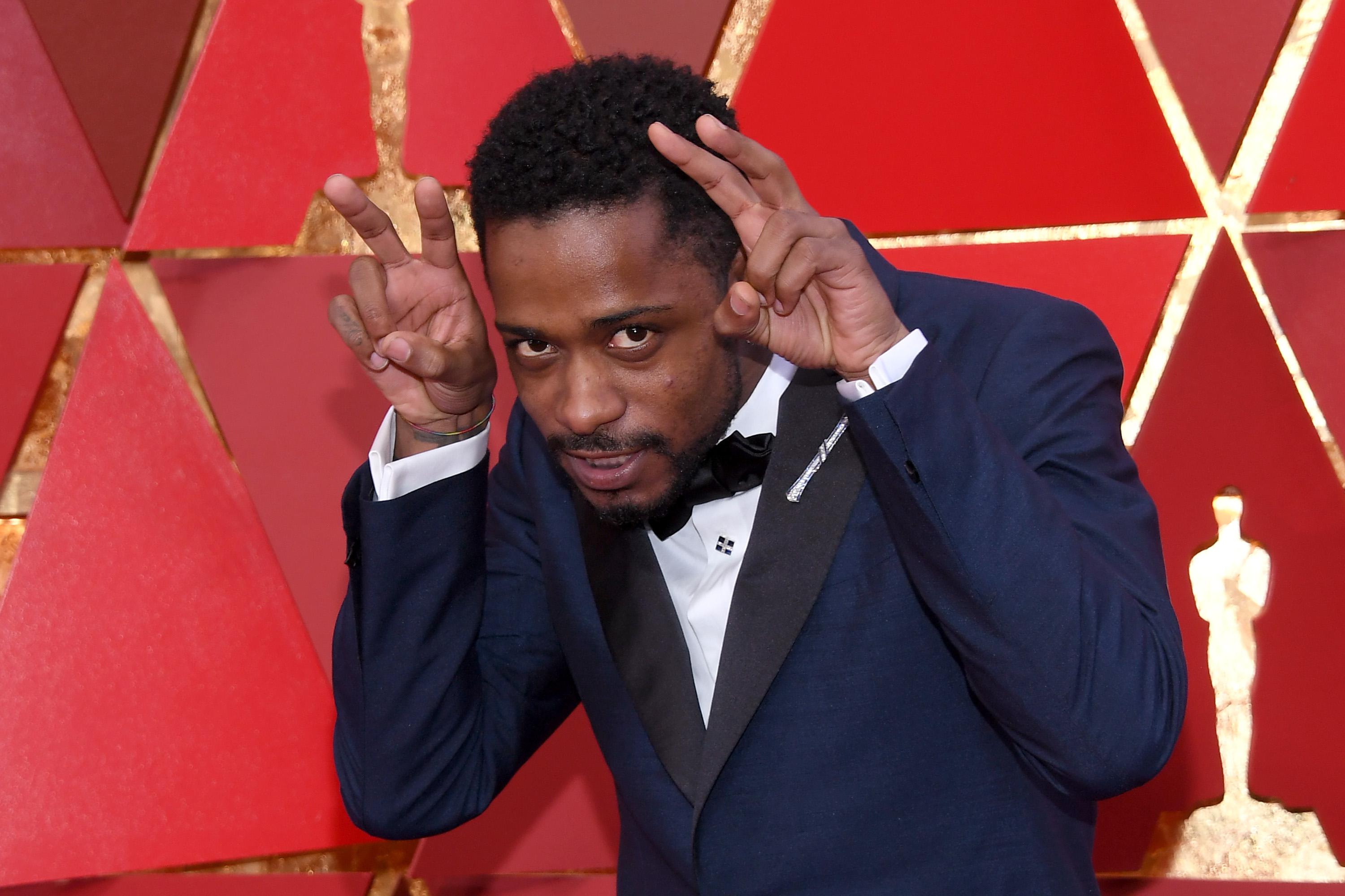 Lakeith Stanfield at the 90th Annual Academy Awards.
