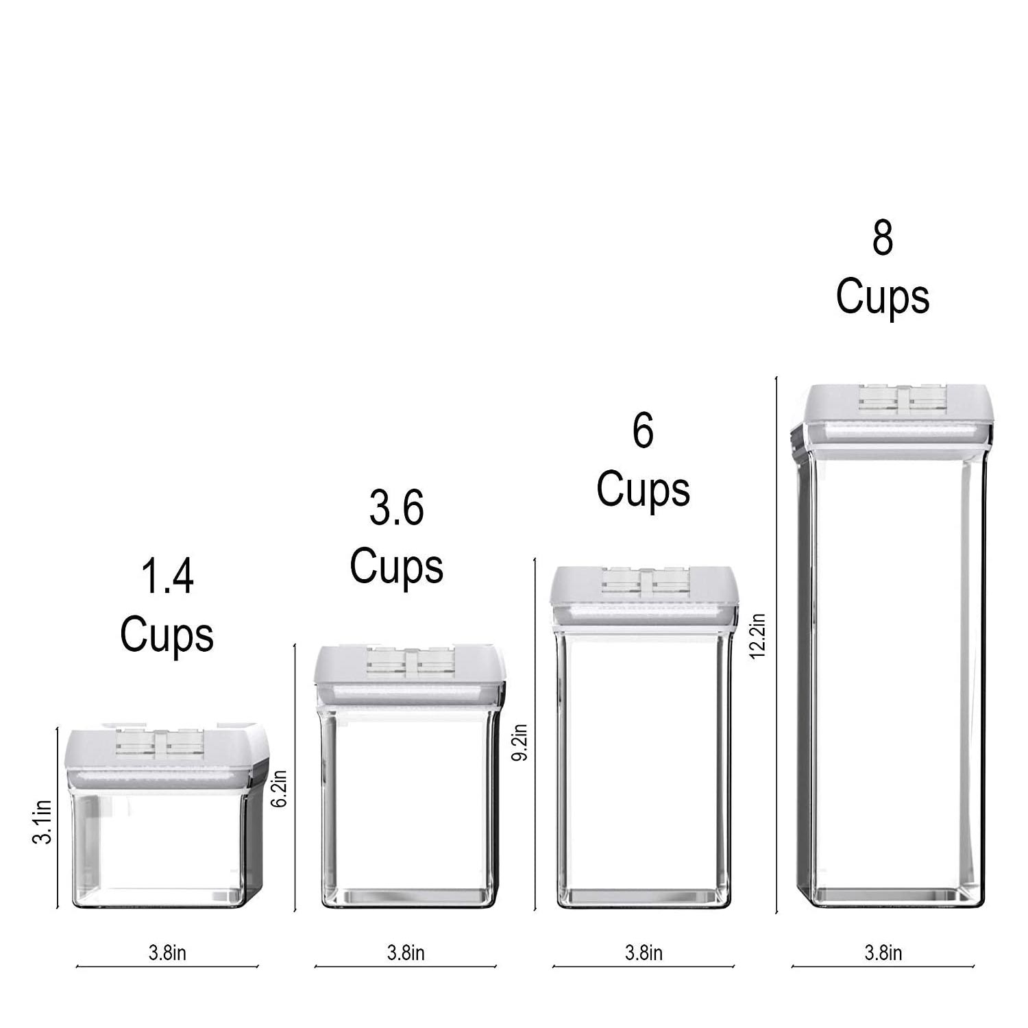 Clear food containers.