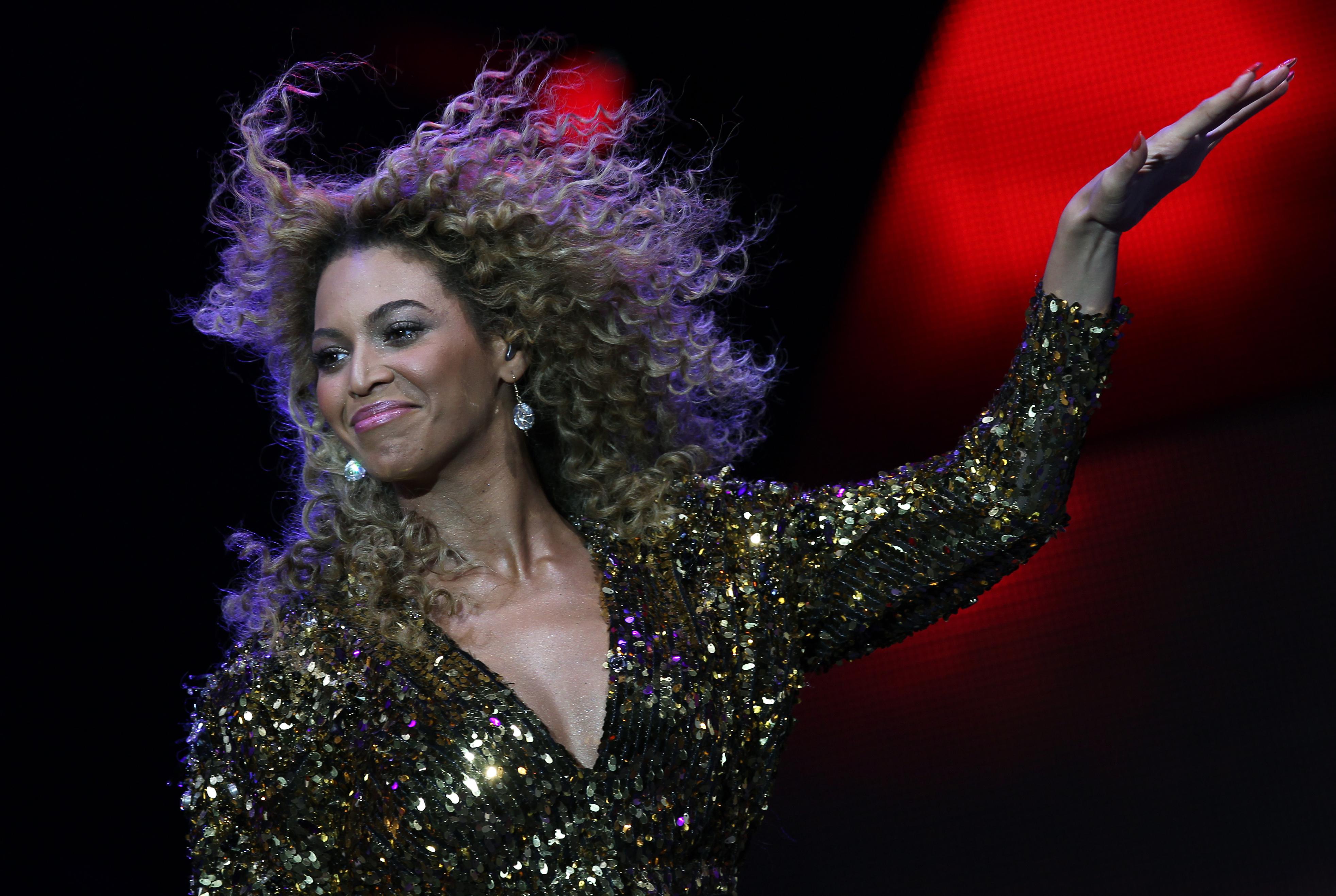 Beyonce at the Glastonbury festival