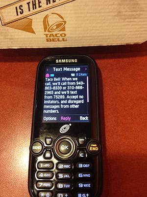 taco bell phone.