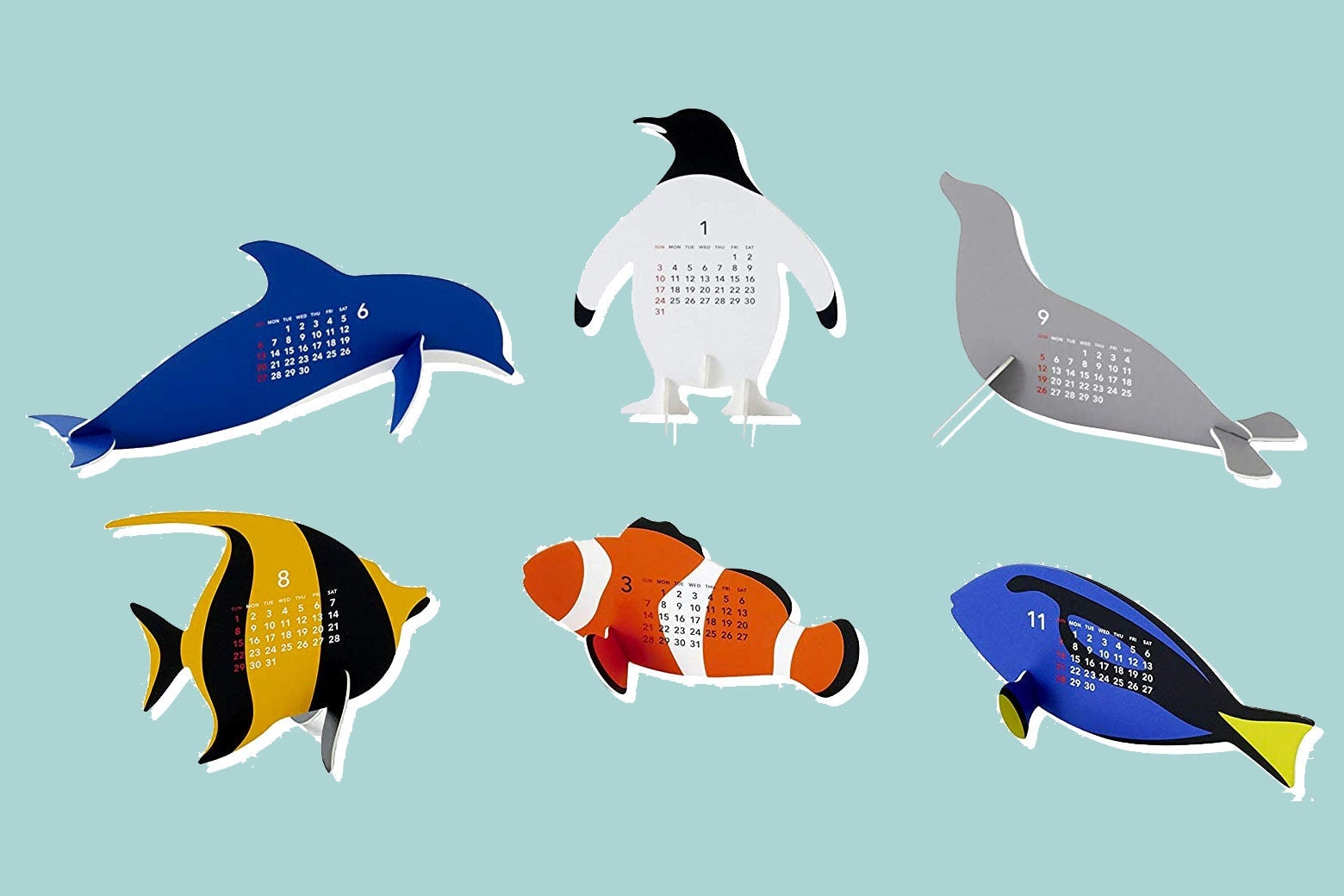 Animal-shaped calendars