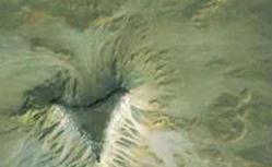 A screen shot from Google Earth that shows what a research archaeologist thinks could be undiscovered ancient pyramids.