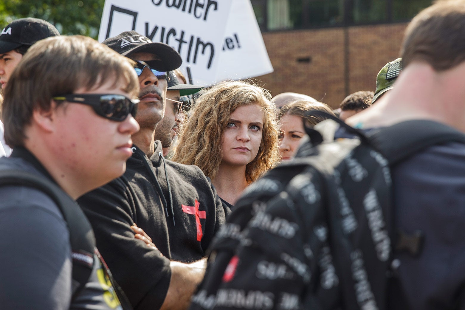 Kaitlin Bennett at a protest at Kent State University.