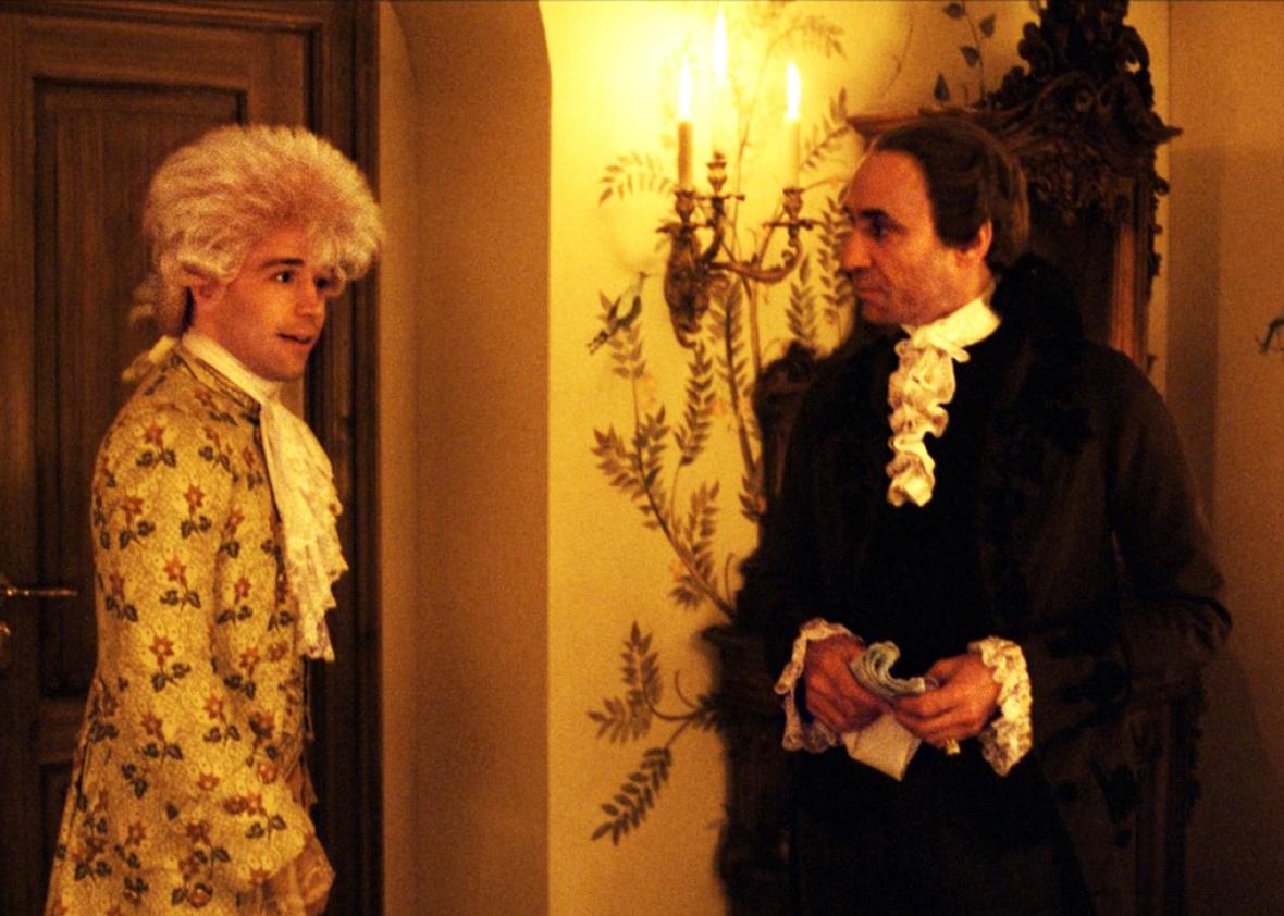 F. Murray Abraham and Tom Hulce in Amadeus.