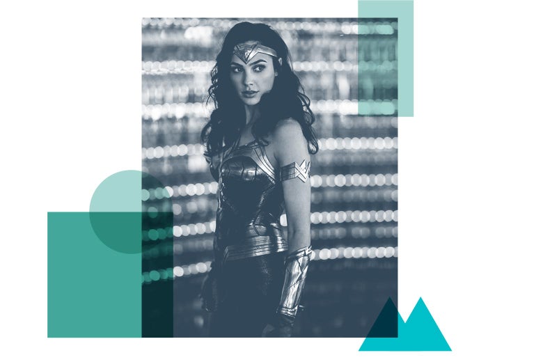 Gal Gadot as Wonder Woman.