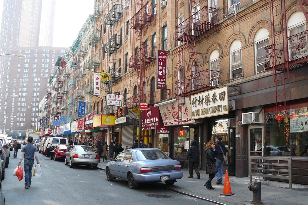 A street in Chinatown, New York.