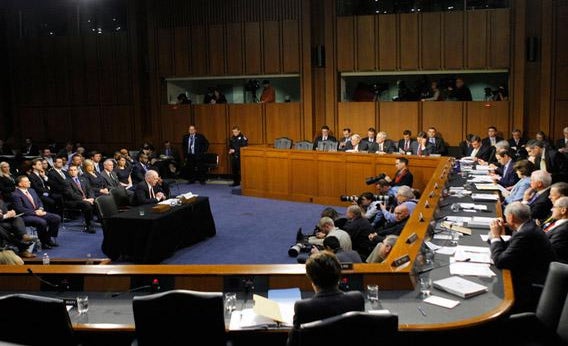 Deputy National Security Adviser John Brennan testfies before the Senate Intelligence Committee on his nomination to be the director of the CIA on Capitol Hill in Washington February 7, 2013.