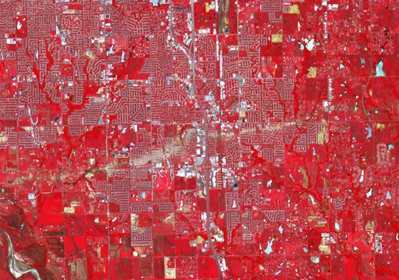 NASA satellite picture of the Moore Oklahoma tornado path