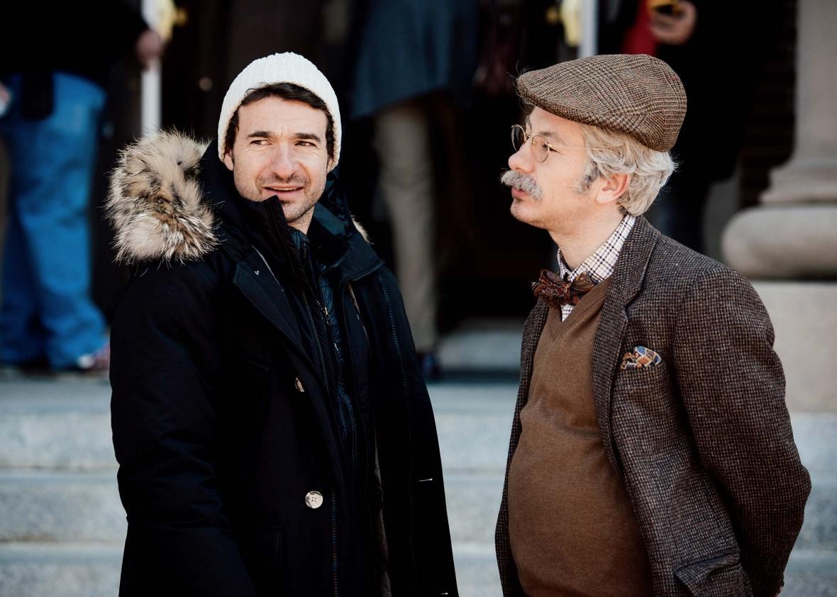 Director Bart Layton with Barry Keoghan as Spencer in American Animals.