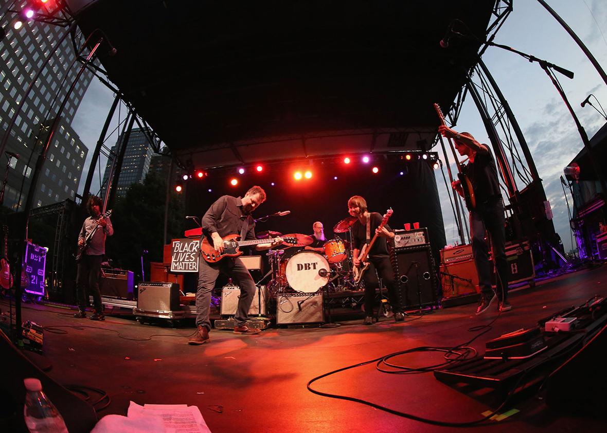 Drive-By Truckers perform on Day Two of the 2016 Lowdown Hudson Music Fest at Brookfield Place Waterfront Plaza on July 13, 2016 in New York City.  