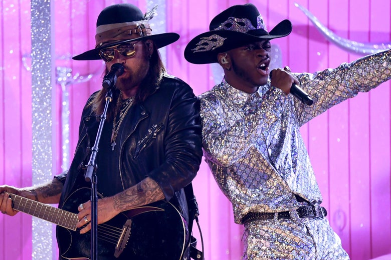 Grammys 2020: Lil Nas X performs “Old Town Road” with Billy Ray Cyrus, BTS, Diplo, Mason Ramsey.