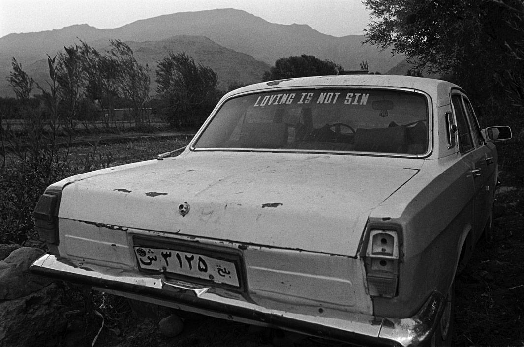 Gulbahar, Kapisa Province. November 2001 A car parked in a field.