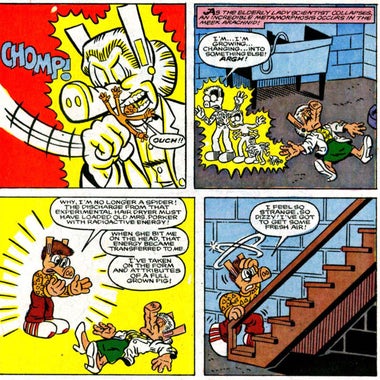 Four-block comic strip.