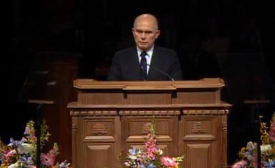 Dallin Oaks speaking at the General Conference.