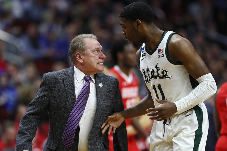 Image result for tom izzo angry