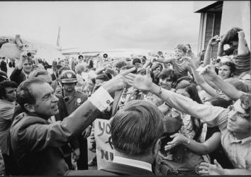 Richard M. Nixon departing for the Republican National Convention, August 1972.