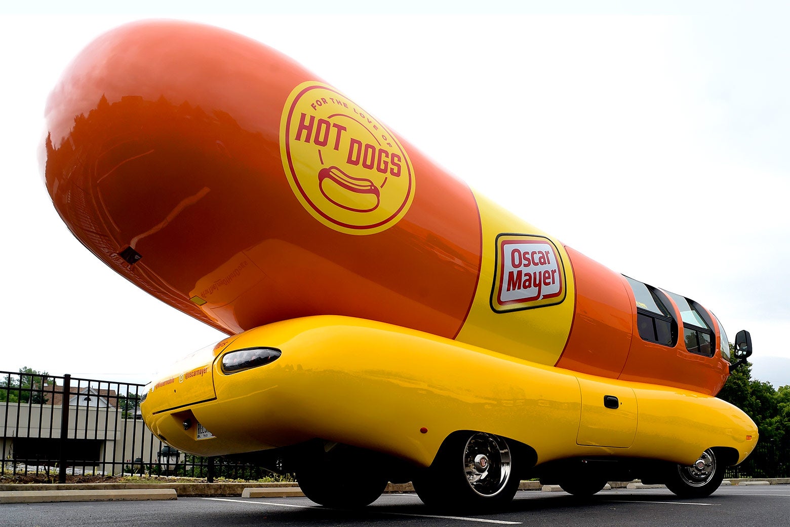 A photo of the Oscar Mayer Wienermobile, which people may or may not be having sex on. 