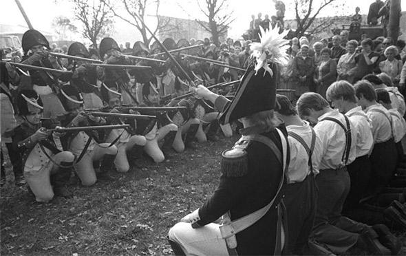 Execution by firing squad in 1806 near Naumburg.
