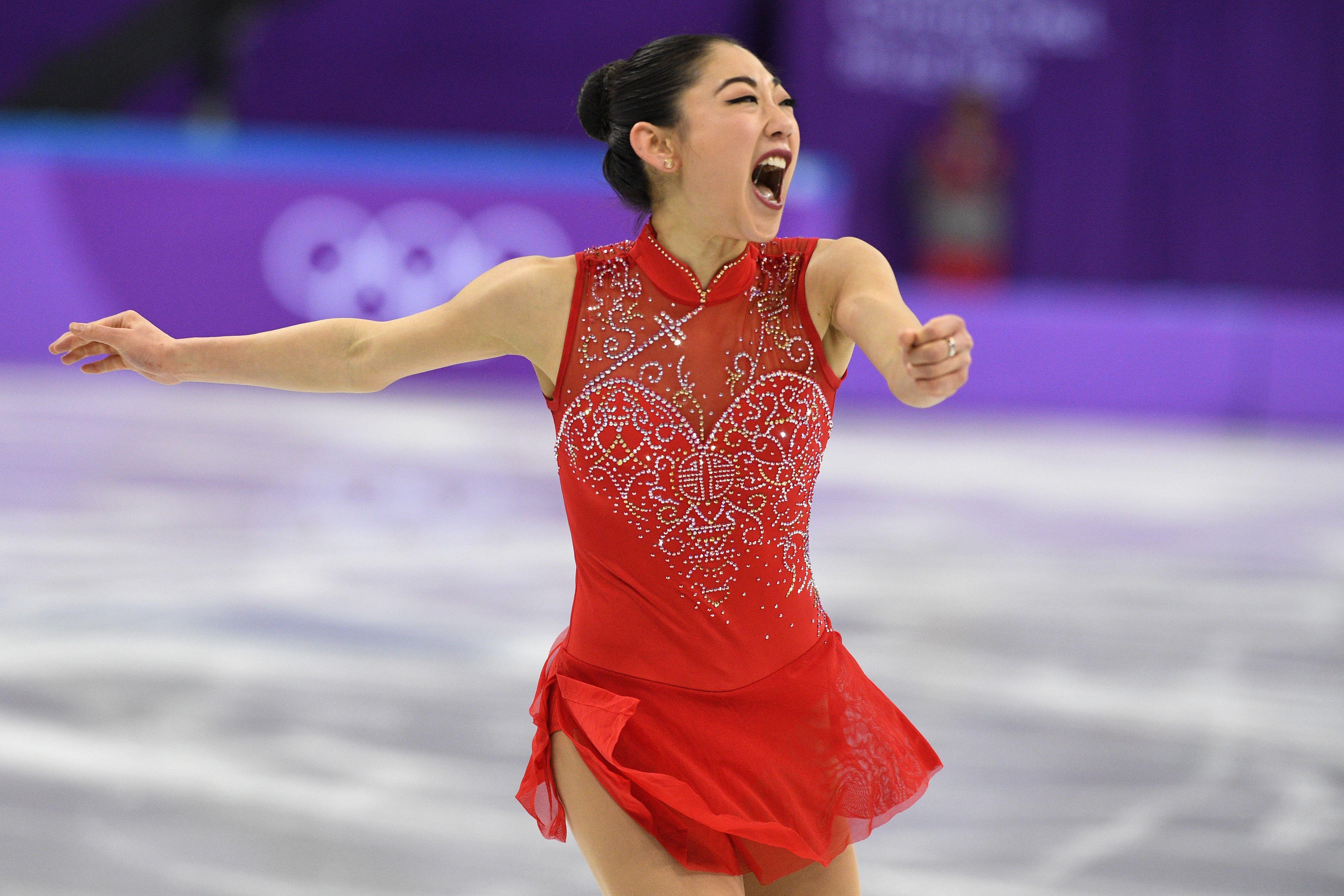 Mirai Nagasu is the third woman to do a triple axel in the Olympics.