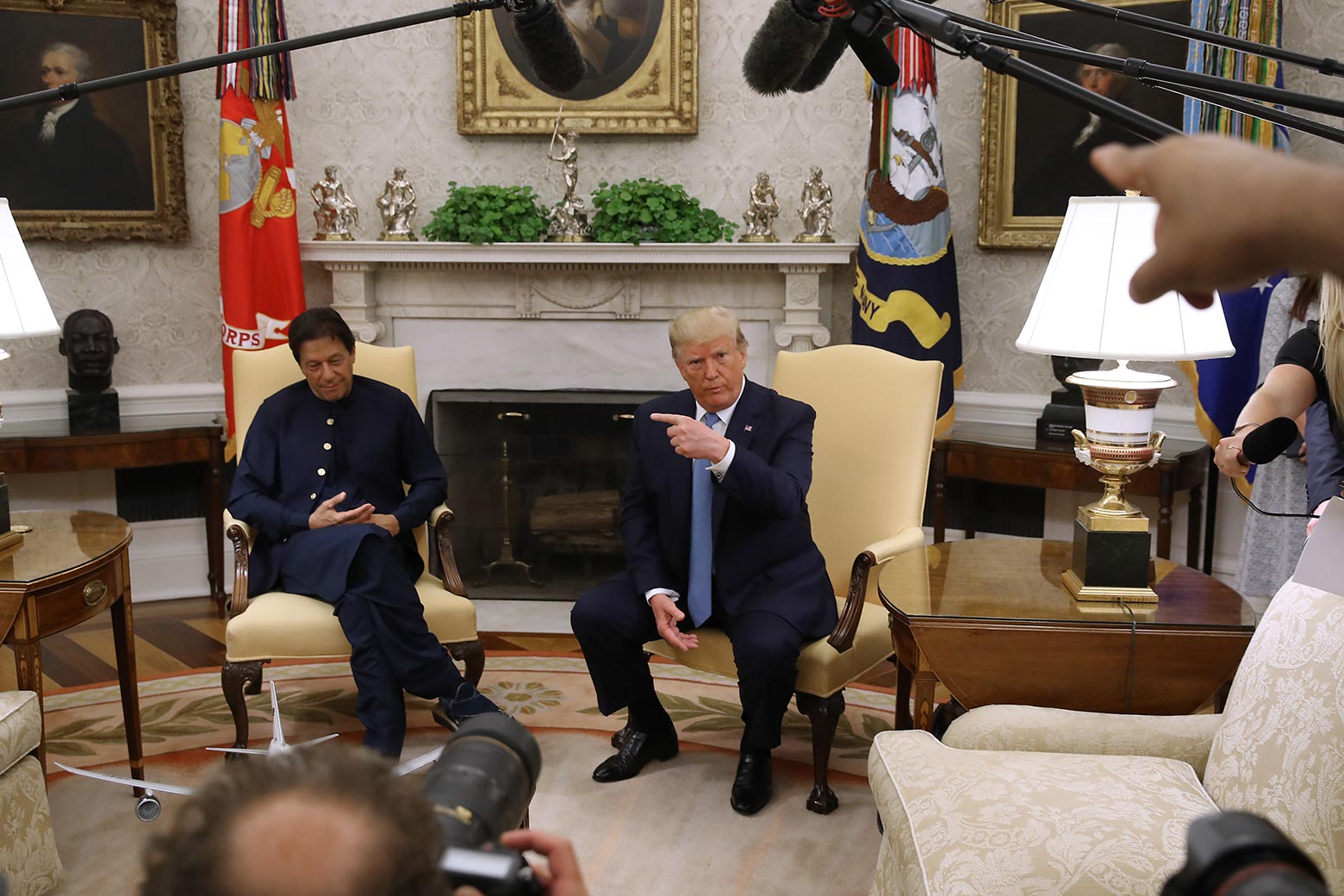 U.S. President Donald Trump and Pakistani Prime Minister Imran Khan.