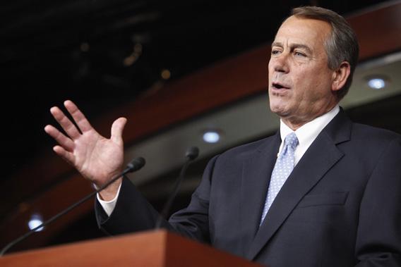U.S. House Speaker John Boehner speaks during a news conference at the U.S. Capitol in Washington, June 20, 2013.